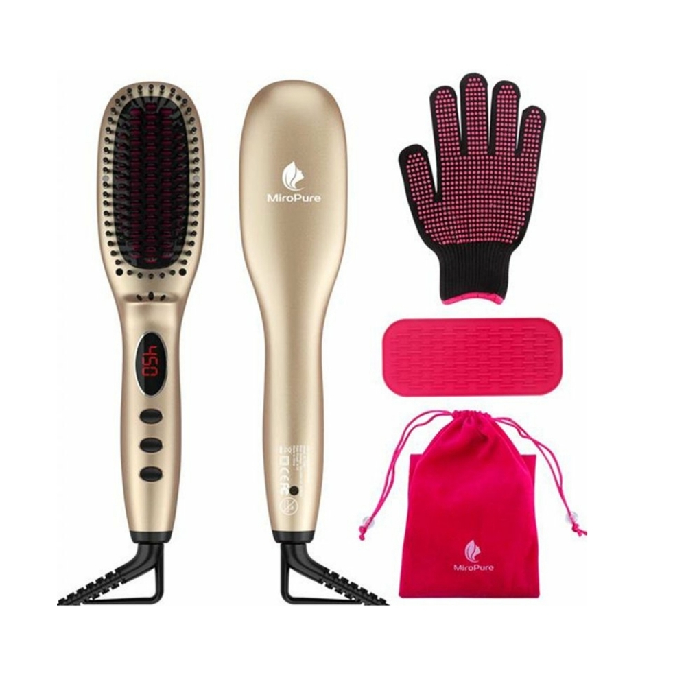 MiroPure Hair Straightener Brush with Ionic Generator